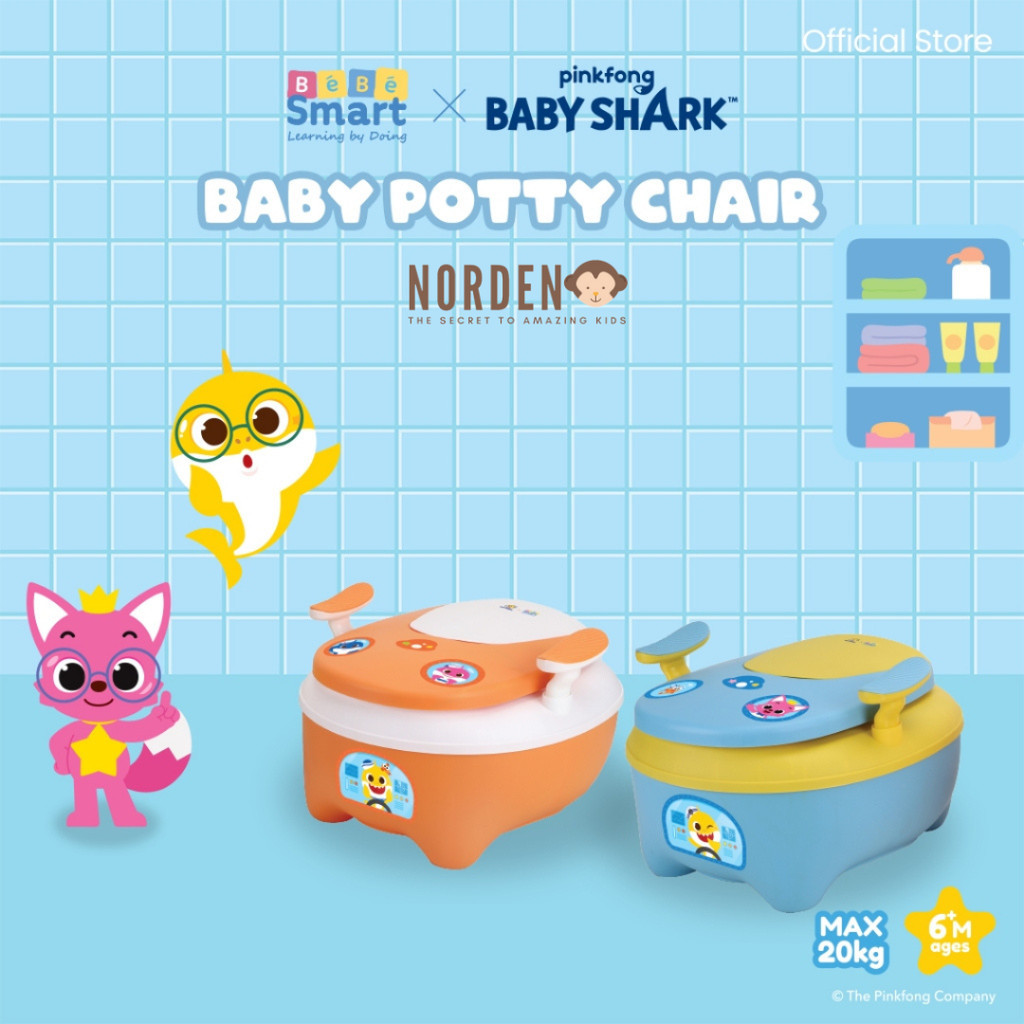 Jual [ND] BEBE SMART X PINKFONG Baby Shark Toilet Training Anak /Potty ...