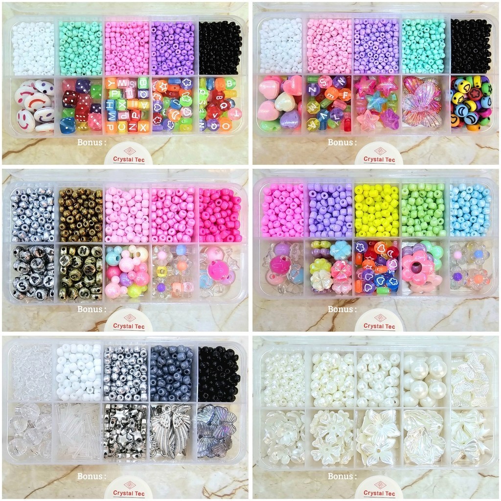 Jual DIY Manik Manik Pasir 1 Box - Manik2 Mote Payet Pasir Paket DIY ...