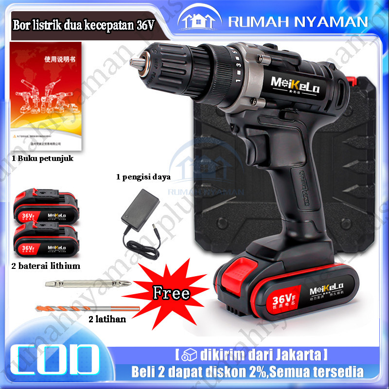 Jual Bor Baterai / Bor dampak / Mesin Bor Cordless / Bor Listrik ...