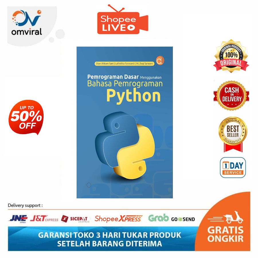 Jual Buku Pemrograman Dasar Menggunakan Bahasa Pemrograman Python Bw