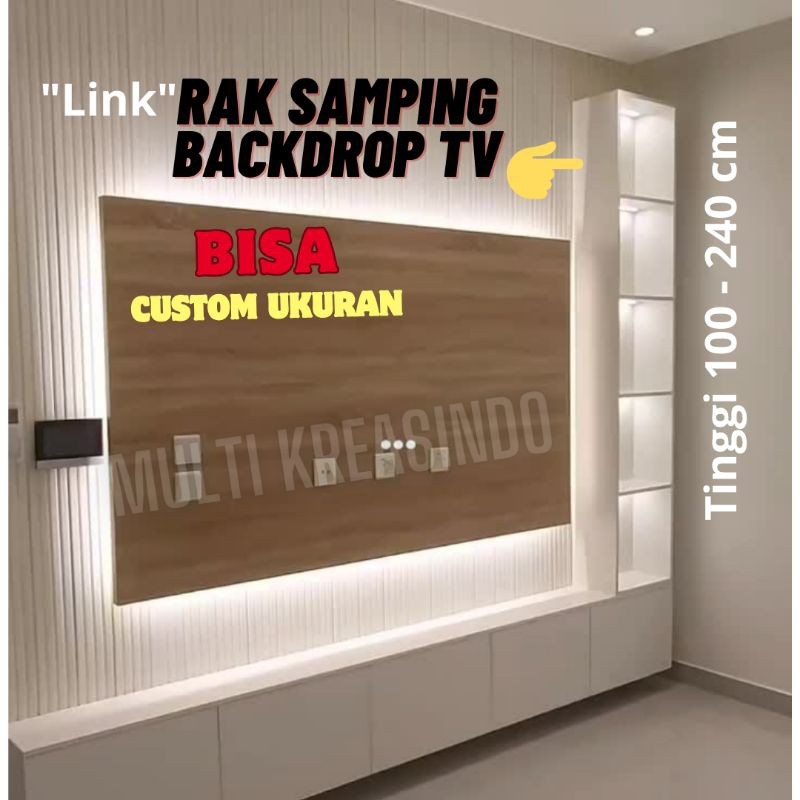 Jual RAK SAMPING BACKDROP TV ELEGAN MINIMALIS MODERN. | Shopee Indonesia
