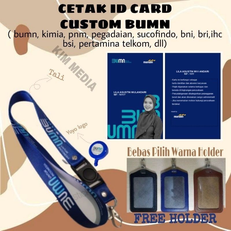 Jual Tali id card BUMN PAKET LENGKAP DAN CETAK KARTU ANGGOTA - PRINTING ...