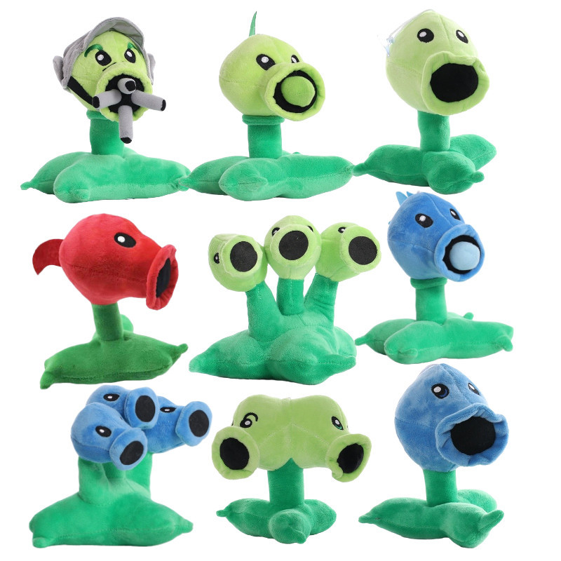 Jual 20cm Plants VS Zombies 2 Peashooter Snow Pea Repeater Threepeater ...