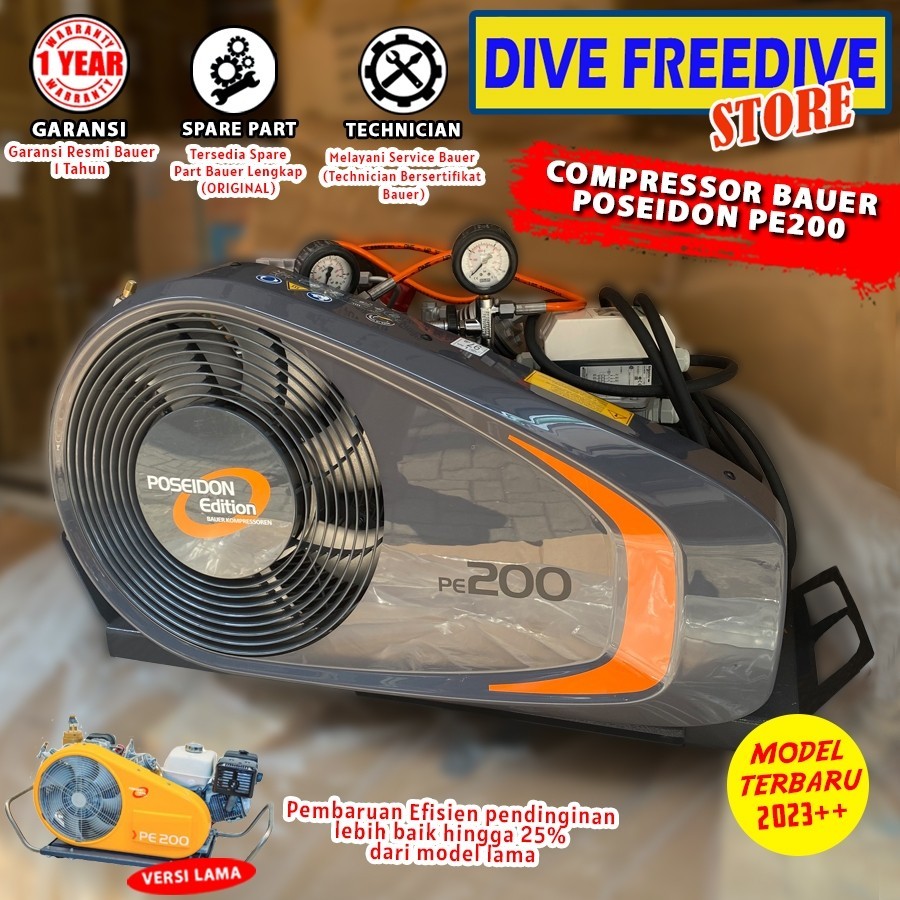 Jual Compressor Scuba Diving Bauer Poseidon PE200 PE250 TE Electric