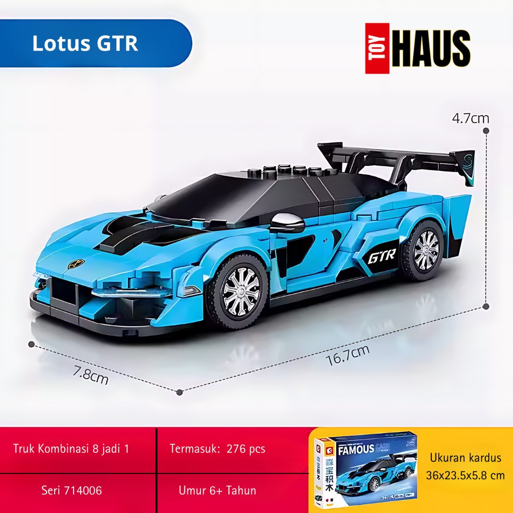 Jual Sembo Building Block Famous Car Collection (714004 - 714007 ...