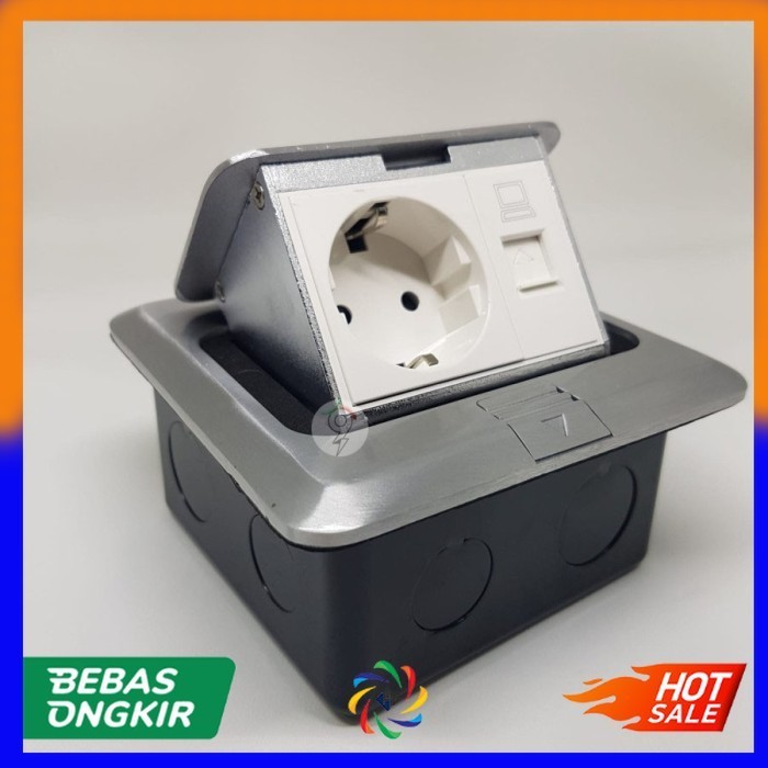 Jual STOP KONTAK LANTAI FLOOR OUTLET - ARDE + DATA LAN RJ45 | Shopee ...