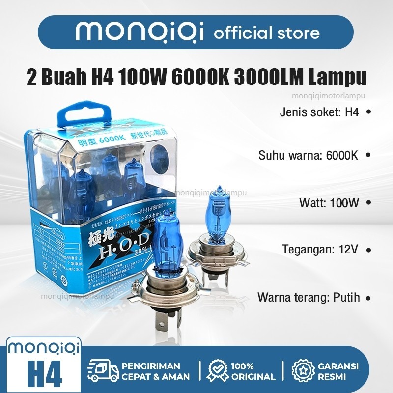 Jual 2Pcs 【LED】 Lampu LED Putih H4 Puith untuk Headlight / Mobil Lampu