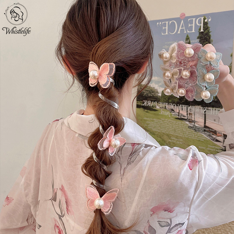 Jual COD Tali Rambut Kupu-kupu Ikat Rambut Spiral Hutan Wanita Tali ...