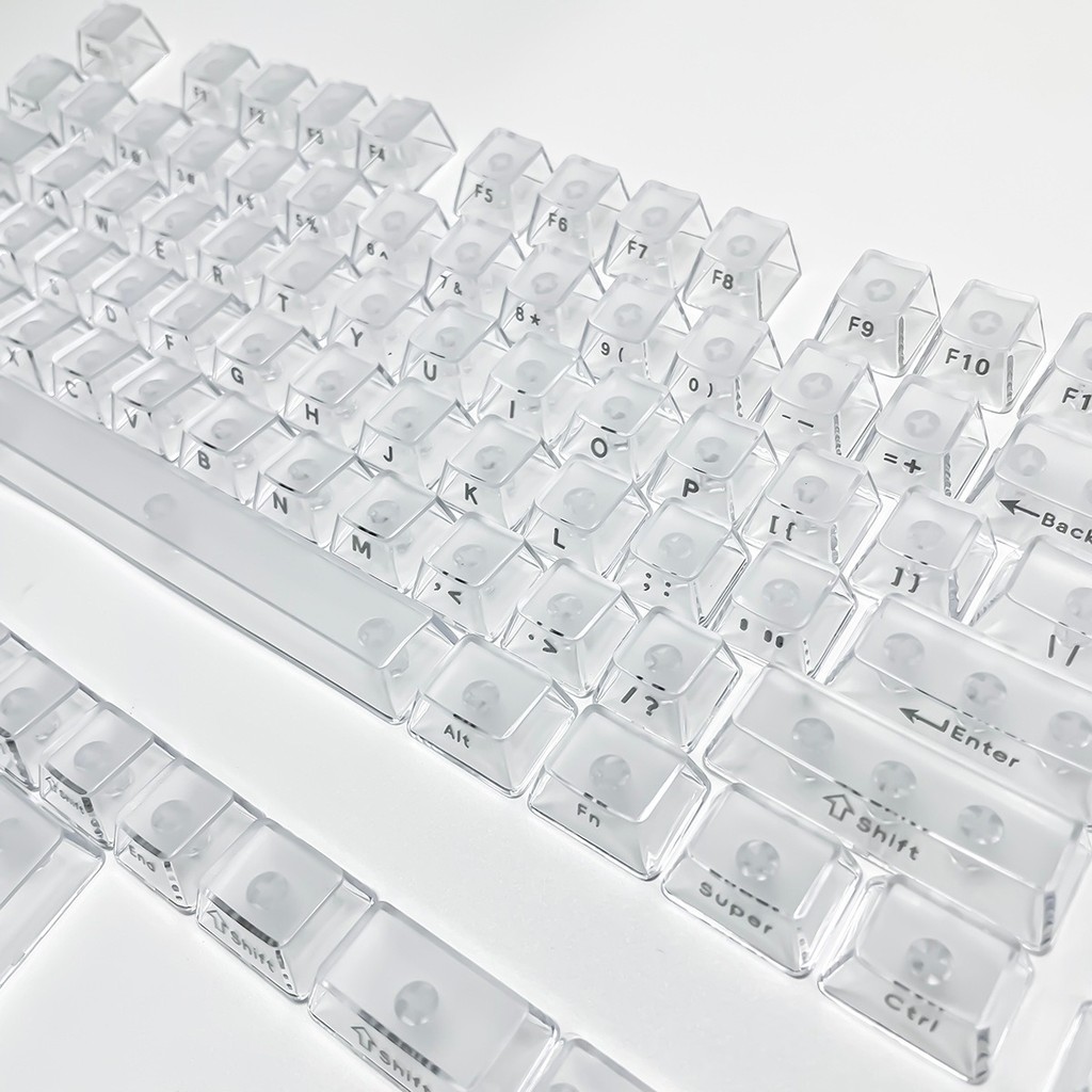 Jual OEM Profile Crystal Transparent Side carving Keycaps For ...
