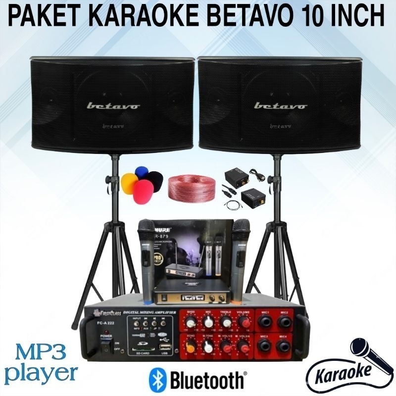Jual PAKET KARAOKE RUMAH BETAVO 10 INCH KOMPLIT PAKET SIAP KARAOKE