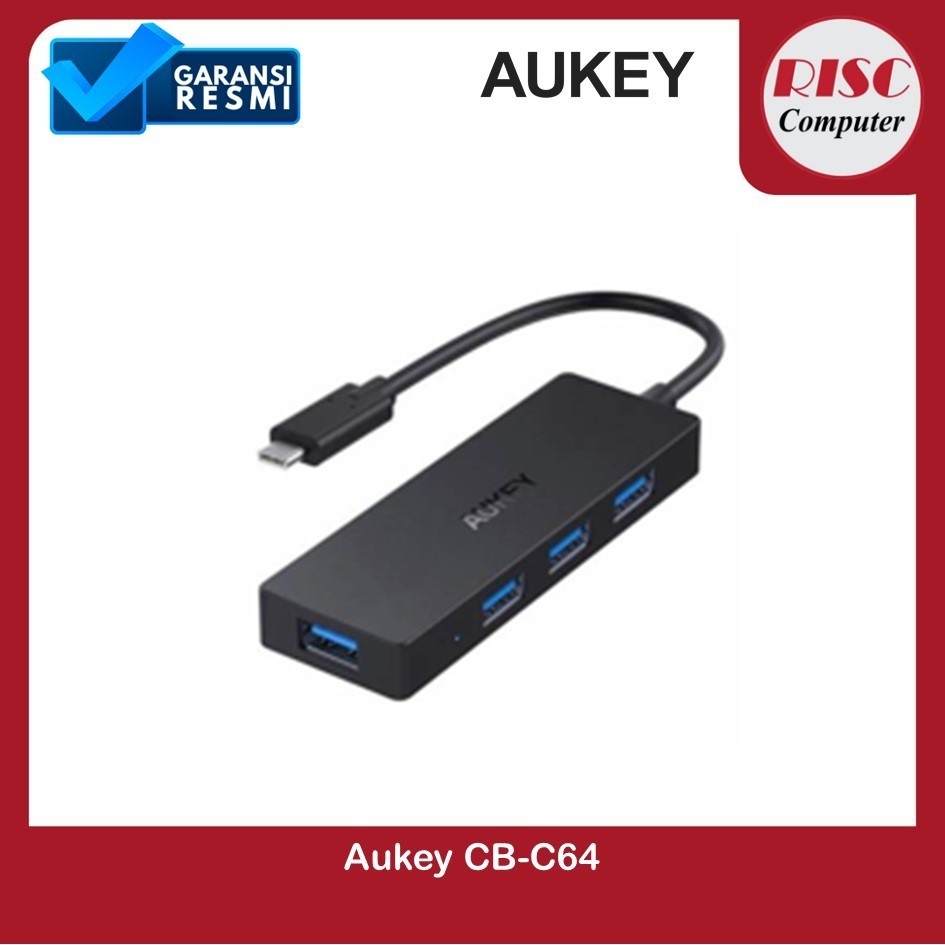 Jual Aukey HUB CB-C64 Unity Slim 4-Port USB 3.0 Hub Type-C | Shopee ...
