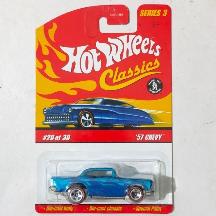 Jual Hotwheels 57 Chevy spectraflame blue 2007 Classics Red Line rare ...