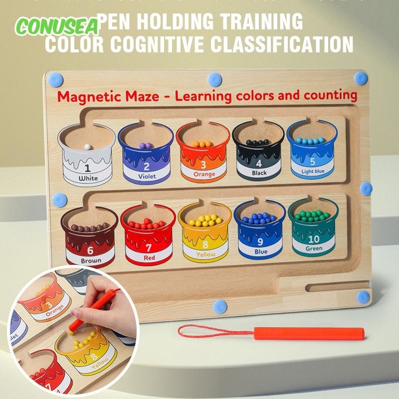 Jual Magnetic Color Number Maze Montessori Motor Skills Toys for Boys ...