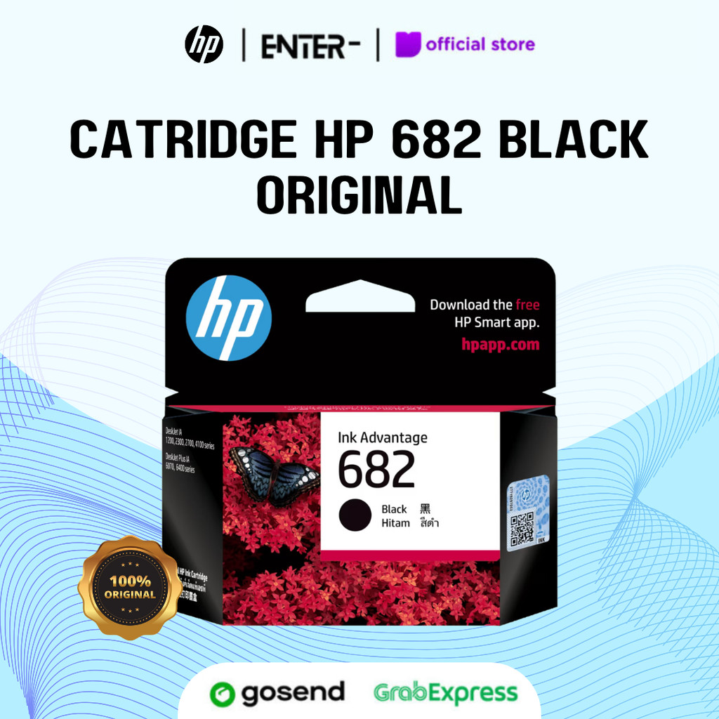 Jual Cartridge HP 682 Black Original Ink original | Shopee Indonesia