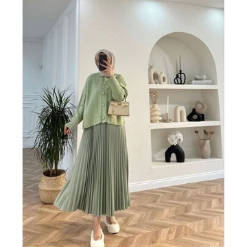 Rok Plisket Bahan Casebo Premium Standar Dan Jumbo