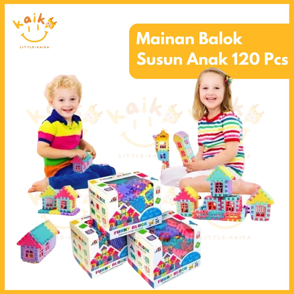 Jual LITTLE KAIKA | MA34 Funny Blocks Mainan Edukasi Anak Balok Susun ...