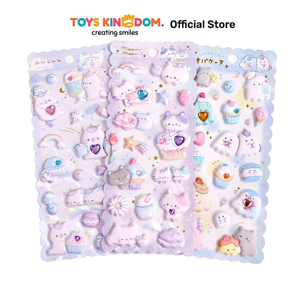 Jual Toys Kingdom Kiddy Fun Stiker Puff Sponge Random Stiker Dekoratif ...
