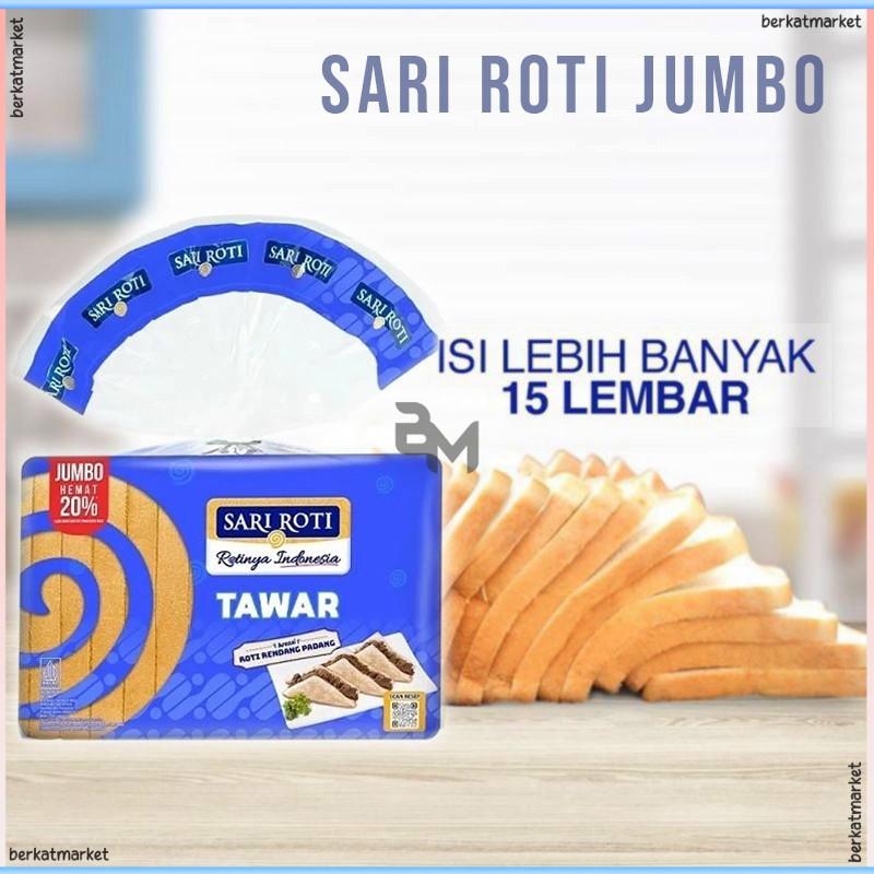 Jual Sari Roti Tawar Jumbo 400g | Lembut Halus, Hemat 20%, Roti ...