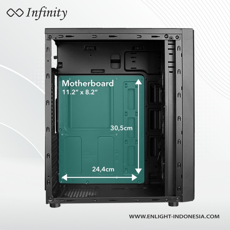 Jual Gaming Case INFINITY CYCLOPS | ATX mATX Mid-Tower Casing | No Fan ...