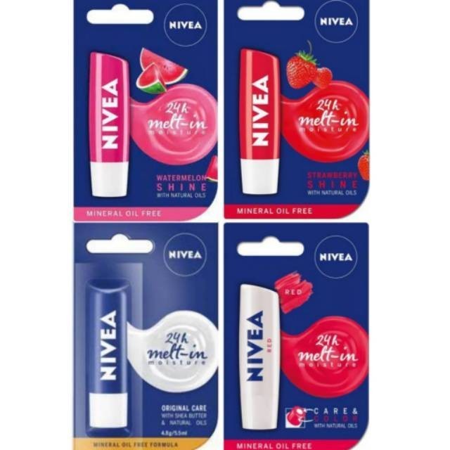 Jual NIVEA 24h Melt - in Moisture Lip Balm | Shopee Indonesia