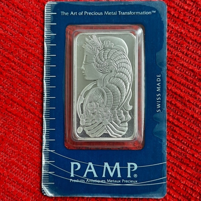 Jual PERAK BATANGAN MURNI PAMP SUISSE FORTUNA 1 OZ 31.1 GRAM SILVER BAR ...