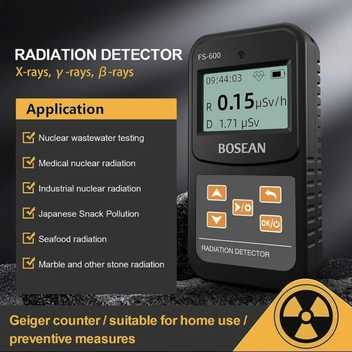 Jual Dosimeter Nuclear Radiation Monitor FS600 XRAY Gamma Bosean ...
