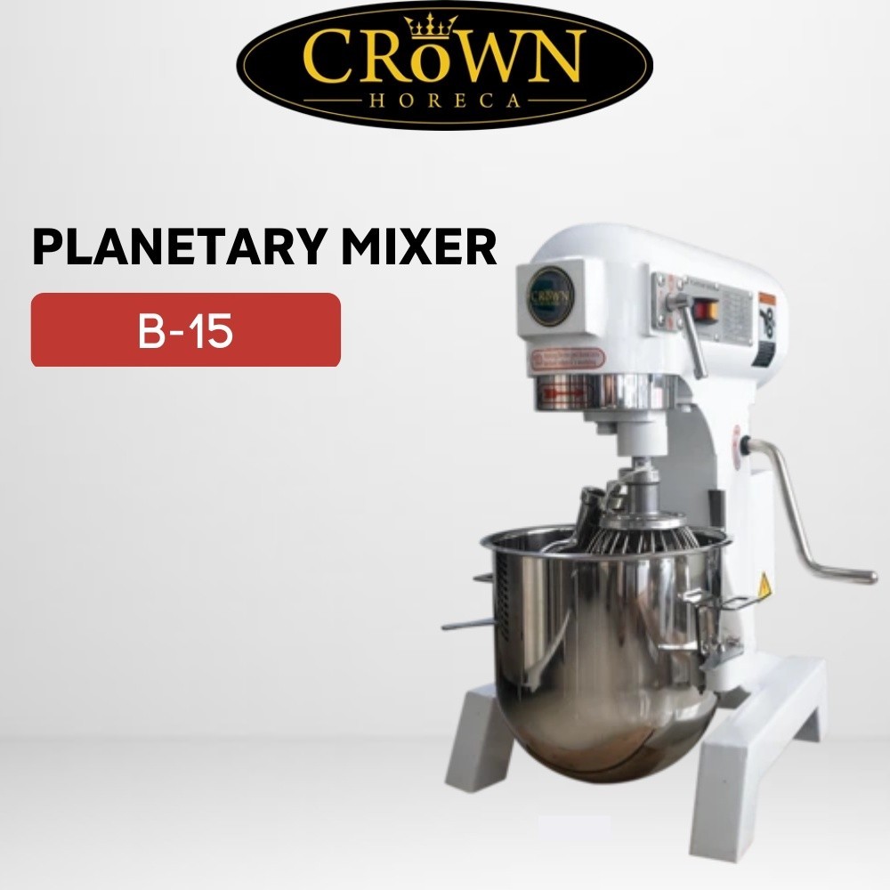 Jual PLANETARY MIXER 15 LITER CROWN HORECA B15 MIXER ADONAN ROTI 5KG ...