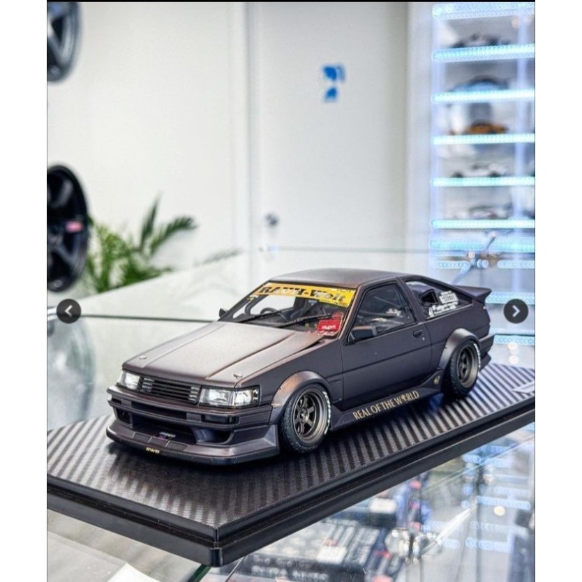 Jual 1/18 Ignition Model RWB AE86 Matte Black TE37 Type 15