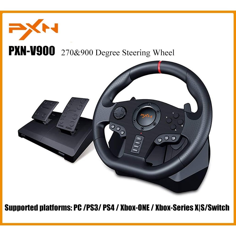 Jual PXN V900 Racing Wheel Race Steering Wheel with Pedals for PC PS3