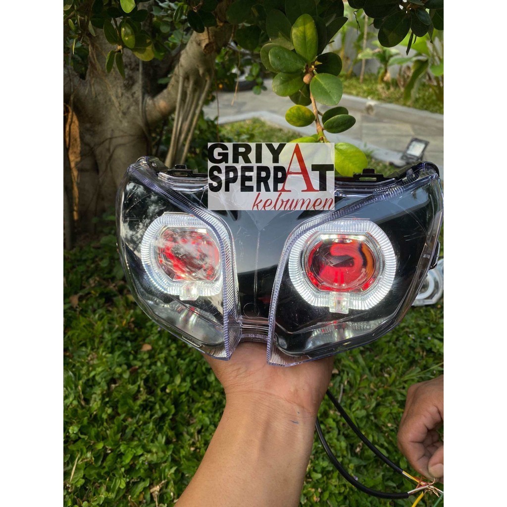 Jual REFLEKTOR LAMPU DEPAN JUPITER Z ROBOT 2010 BILED MINI LED | Shopee ...