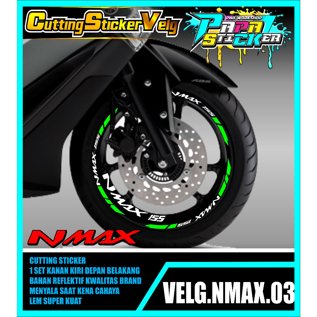 Jual Stiker Velg Nmax Cutting Sticker Velg Cutting Variasi Nmax Lis Ban Velg Shopee Indonesia