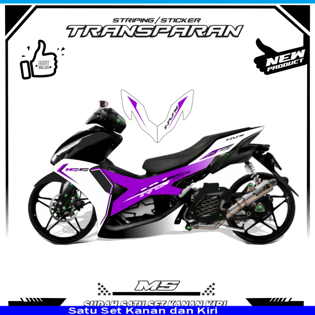 Jual Sticker Variasi Transparan Aerox New Nvx Thailand Terbaru Variasi ...