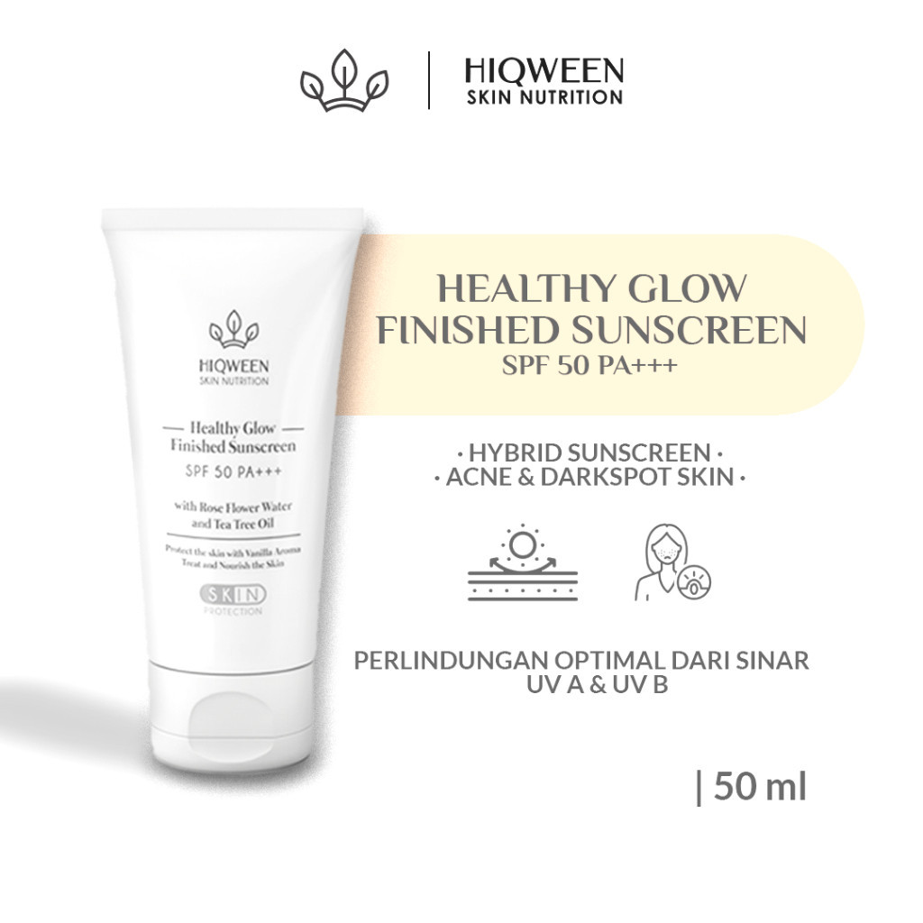 Jual Hiqween Healthy Glow Finished Sunscreen SPF 50 Pa +++ Tone Up ...