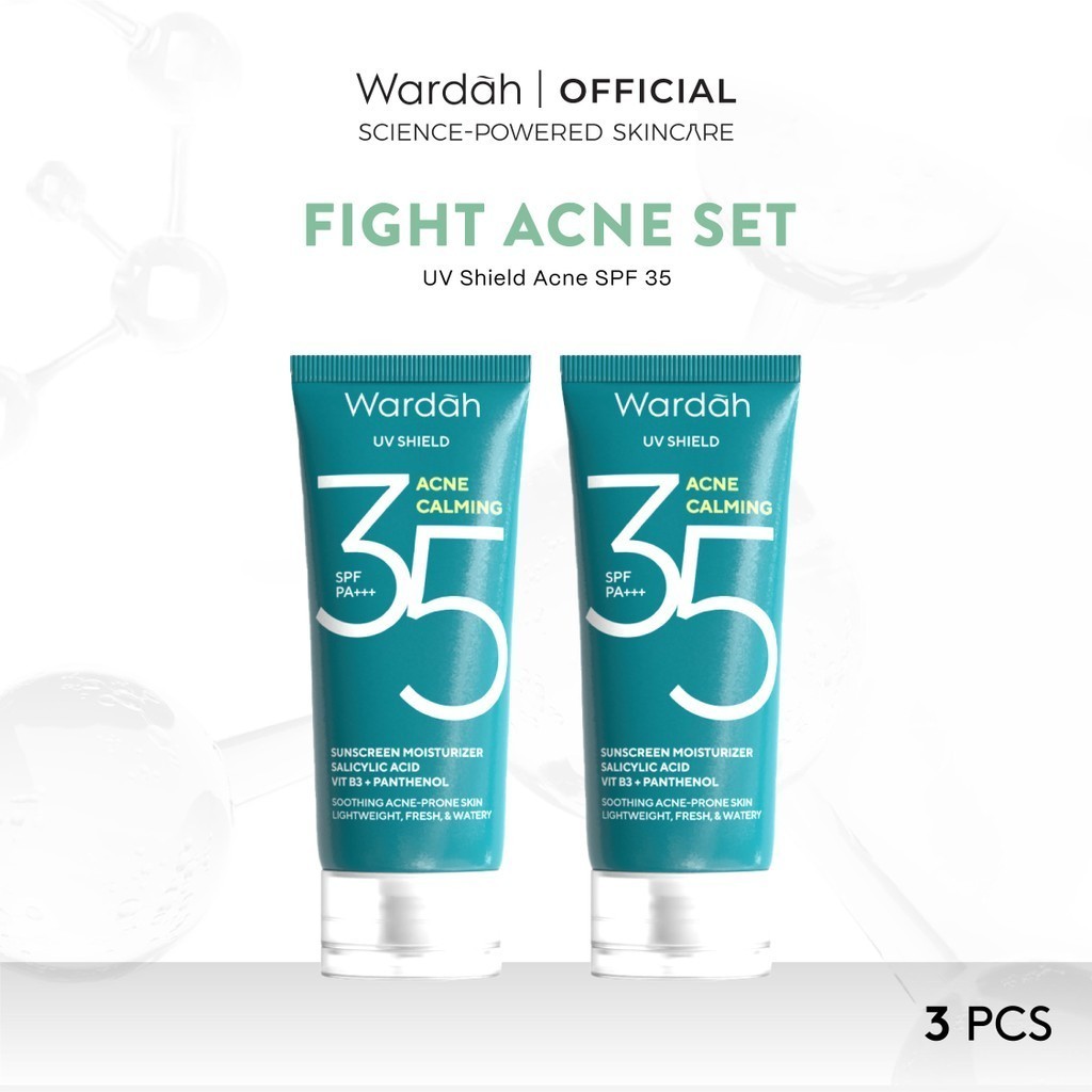Wardah Twin pack UV Shield Acne Calming Sunscreen 2 pcs