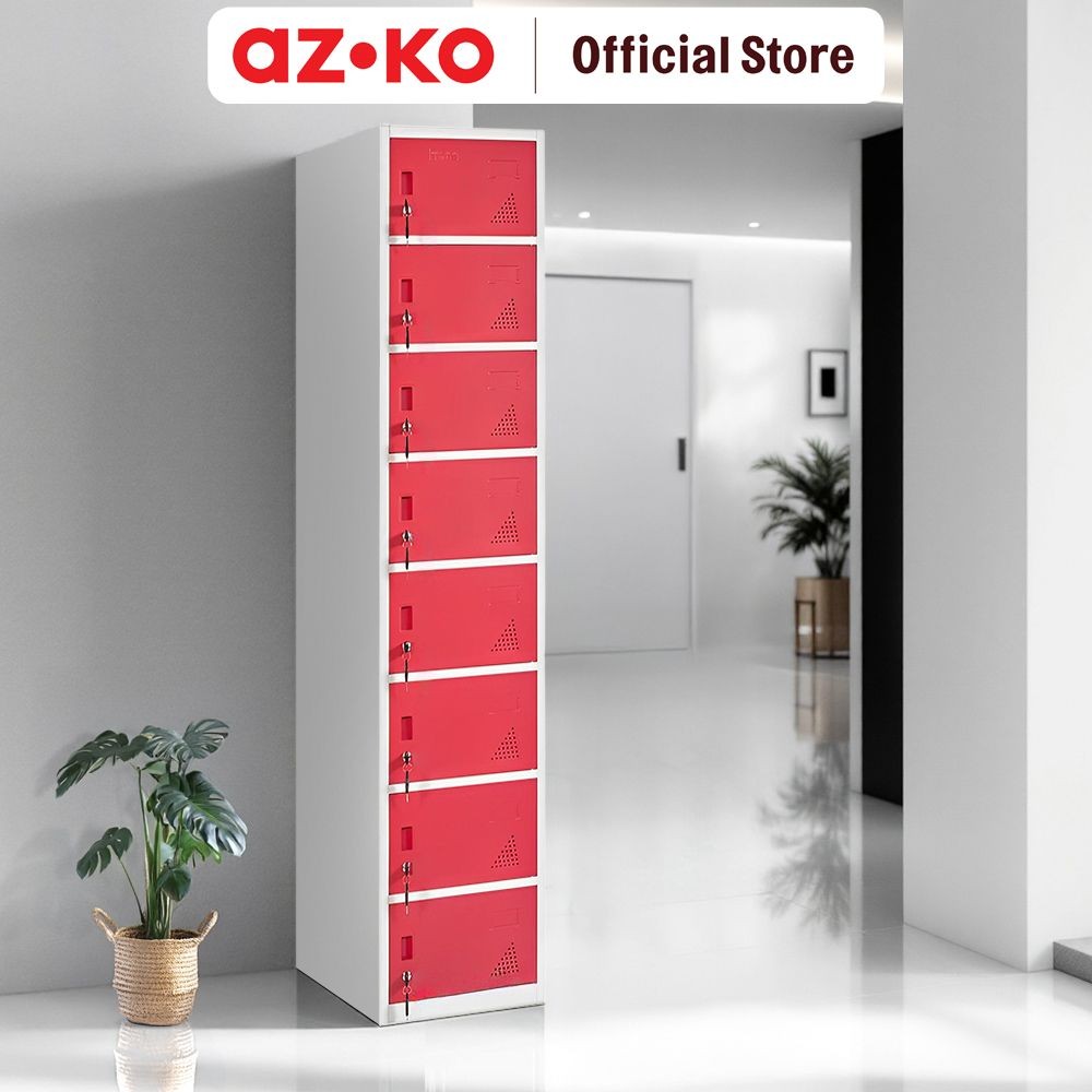 Jual AZKO Masterspace Loker 8 Pintu - Merah Locker Kabinet Penyimpanan ...