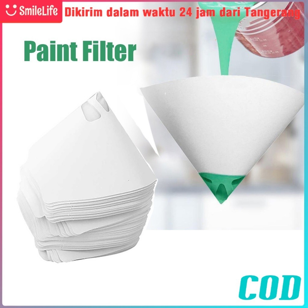 Jual Isi 200pcs Saringan Cat Mesh Kertas/Saringan Cat Filter Corong ...