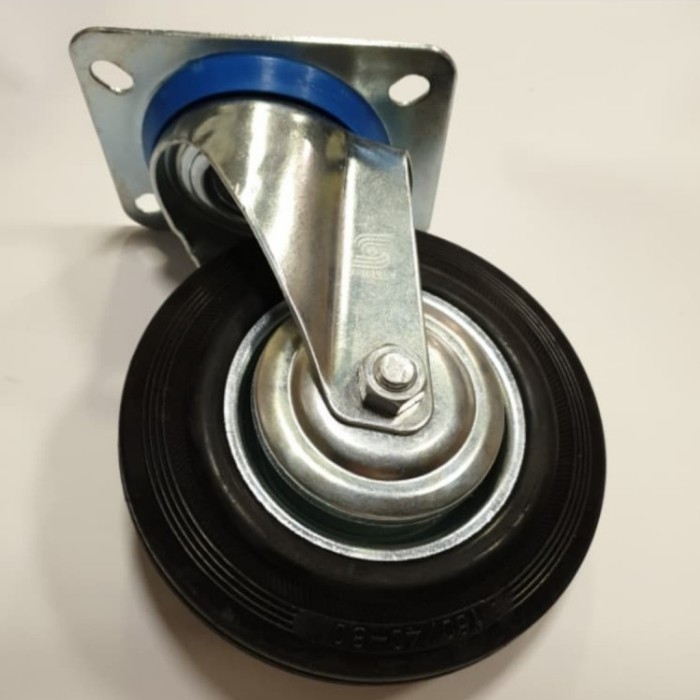 Jual Roda Troli / Caster Wheel / Roda Karet Hitam China 6 inch Hidup ...