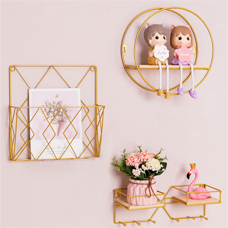 Jual Iron Display Rack Wall Mounted Rack Floating Shelves for Wall Iron ...