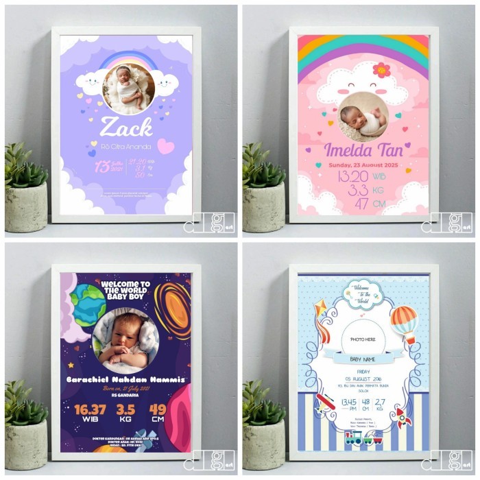 Jual Ambar Frame Biodata Bayi - Kado Bayi - Hiasan Dinding bingkai ...