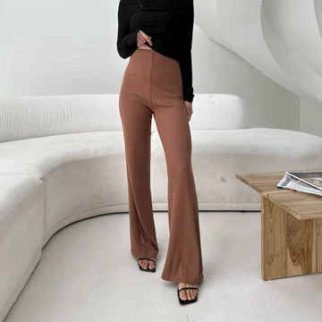 CORA PANTS Celana Panjang Knit Wanita Long Cullote Pants Highwaist Loose Flare Cutbray Pants