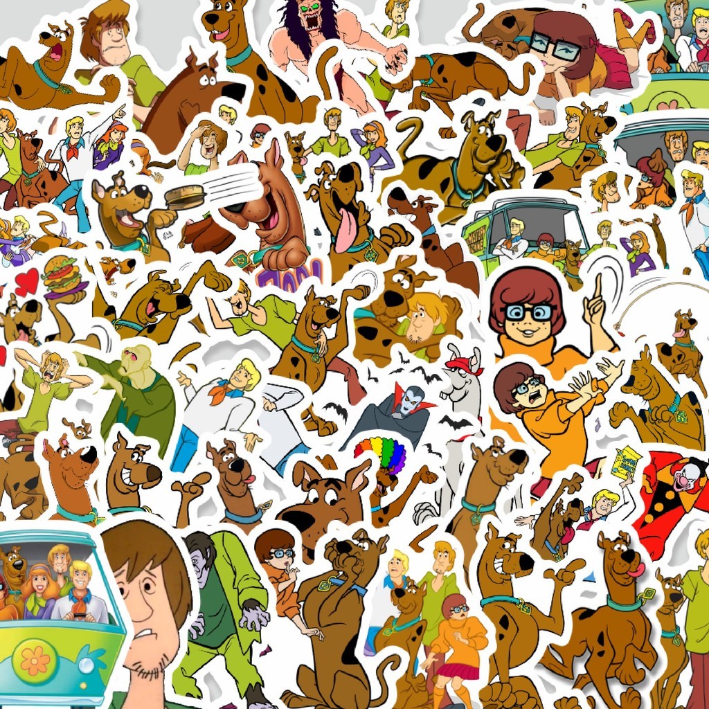 Jual Stiker Cutting Pack Sticker Kartun Scooby Doo Sticker Isi 100Pcs ...