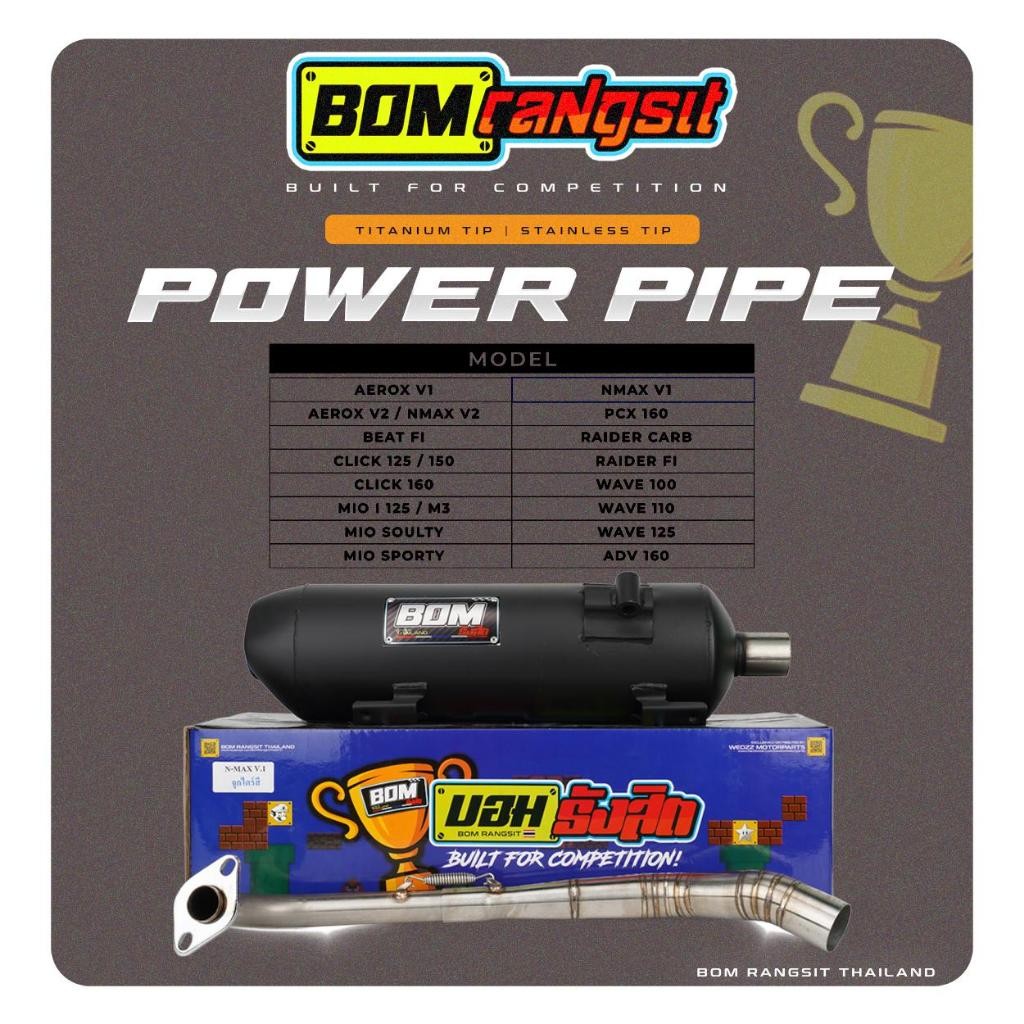 Jual v1 BOM RANGSIT Power Pipe Exhaust System Motorcycle Accesories ...