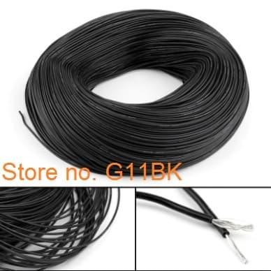 QUARKZMAN 24AWG Silikon-Flachbandkabel, 5-polig, 10 M, Schwarz, Verzinntes Kupfer, 600V, 200°C – Für Modellbau, Elektrogeräte