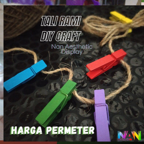Jual Tali Goni rami craft harga per 1 meter untuk keperluan jepitan ...