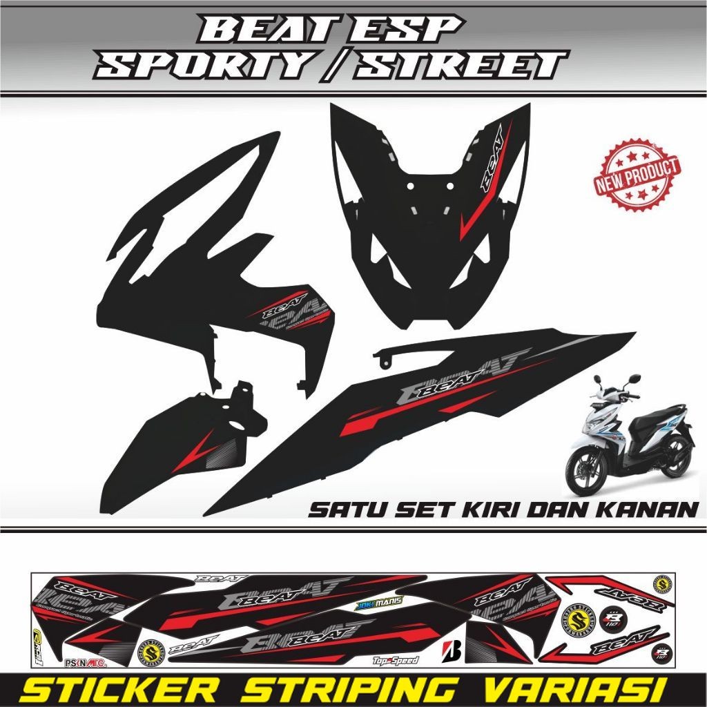 Jual STIKER STRIPING MOTOR HONDA BEAT ESP / BEAT STREET / BEAT SPORTI ...