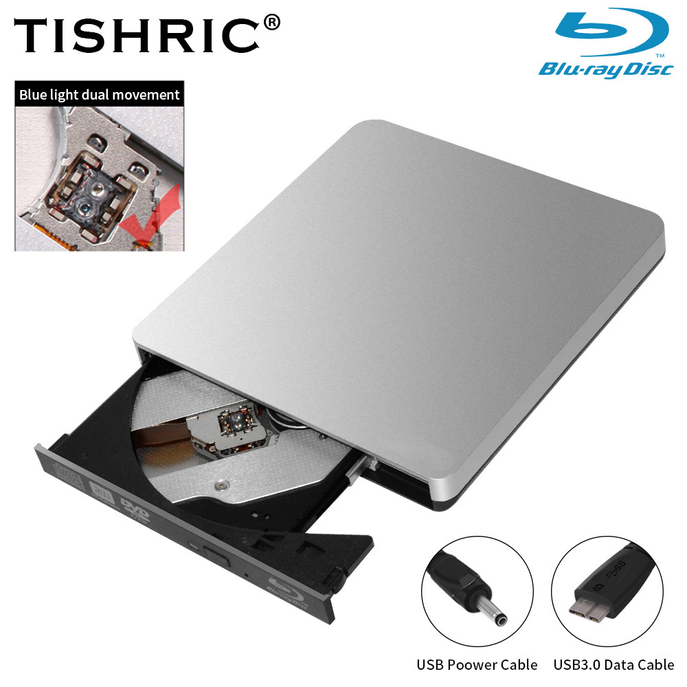Jual TISHRIC BluRay External Optical Drive Blu-Ray Burner CD DVD Drive ...