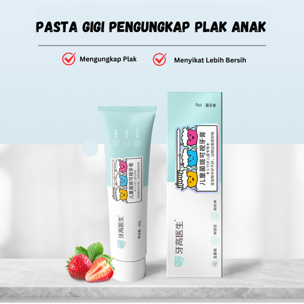 Jual Pasta Gigi Pengungkap Plak Anak rasa Strawberry 60 gr | Shopee ...