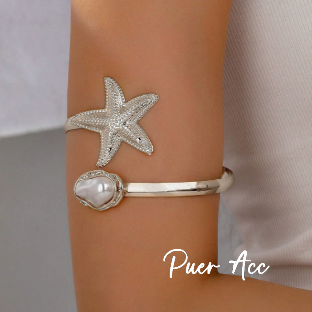 Jual Puer acc Arm Chain Adjustable Bintang Laut Mutiara Metal Gelang ...