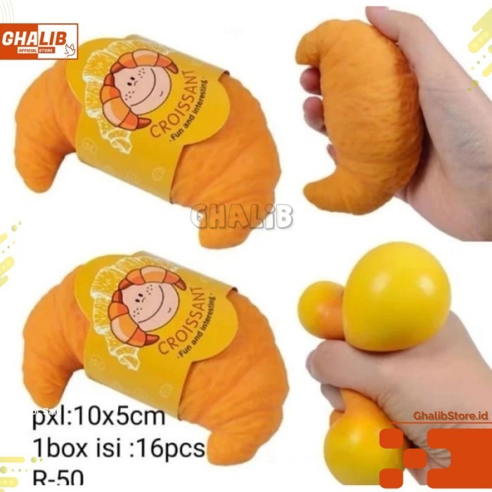 Jual Mainan Anak Squeeze Squishy Roti Croissant Bread Viral | Shopee ...