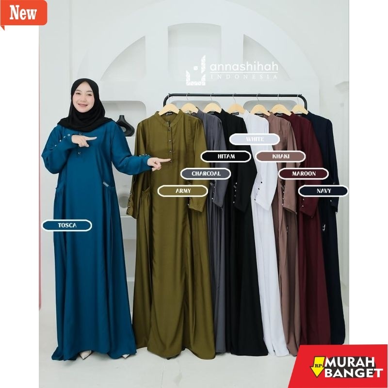 Jual Abaya Shopee Haul 2024 Qhisty Dress Ori Annashihah Gamis Polos